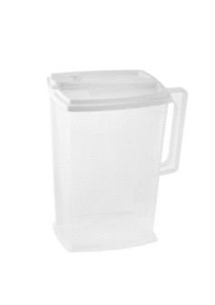 4 ltr. Plastic Pitcher White Lid, Rectangular Design, Ergonomic Handle ...