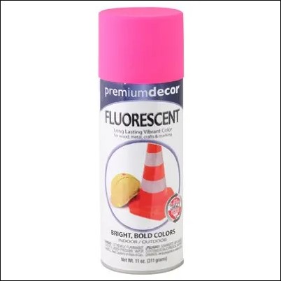 Premium Decor Fluorescent Spray Paint, Electric Pink - Midwest Technology  Products